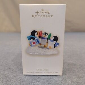 Hallmark Keepsake Ornament Cool Treats 2008 Penguins Christmas Tree Decor